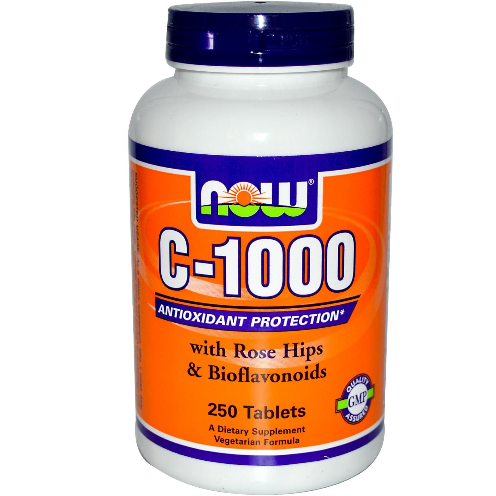 NOW - C-1000 with Rose Hips & Bioflavonoids - 250 Tablets
