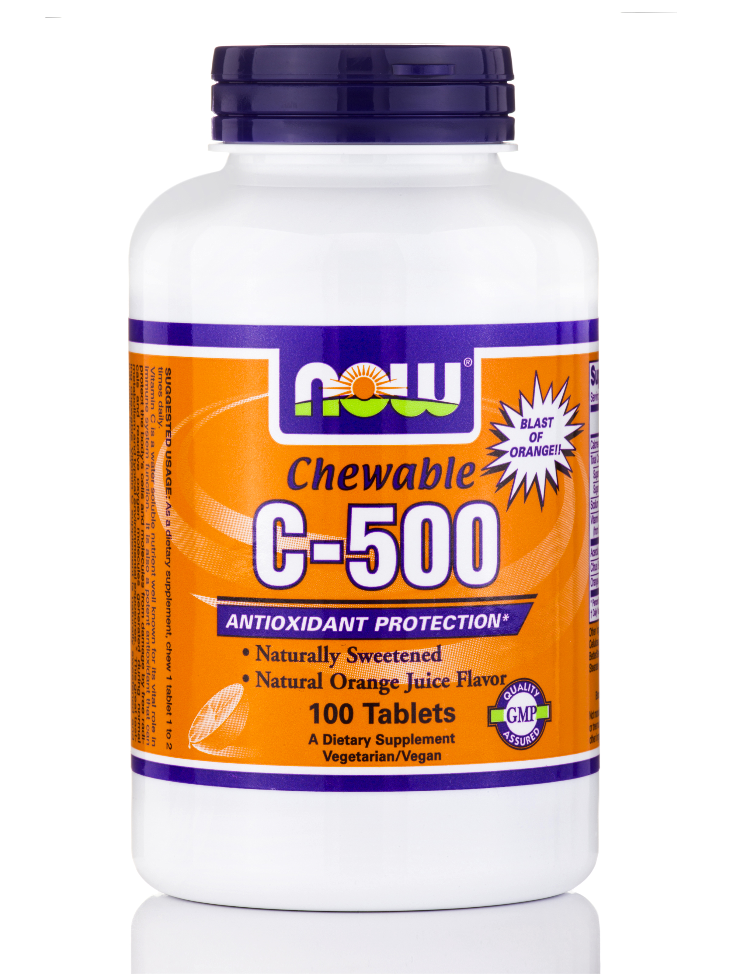 NOW - C-500 Chewable (Orange Juice Flavor) - 100 Tablets