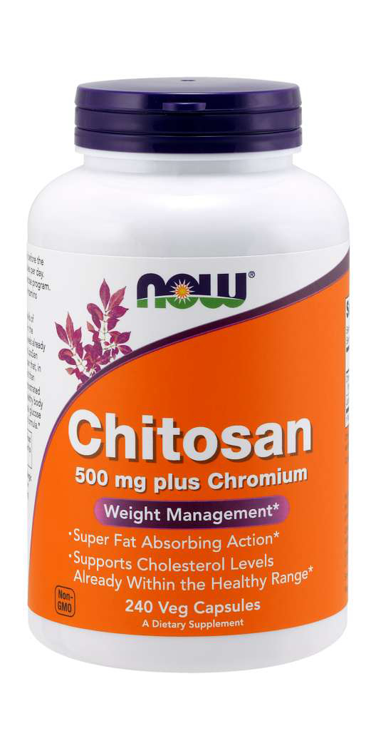 NOW - Chitosan 500 mg with Chromium - 240 Veg Capsules