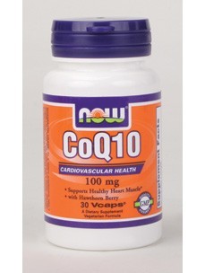 NOW - CoQ10 100 mg with Hawthorn Berry - 30 Veg Capsules