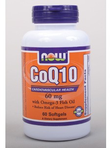 NOW - CoQ10 60 mg with Omega 3 Fish Oils - 60 Softgels