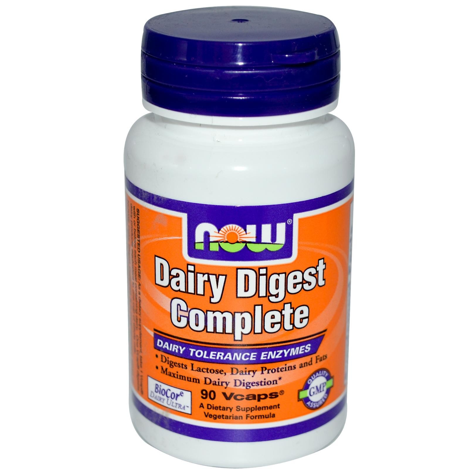 NOW - Dairy Digest Complete - 90 Veg Capsules