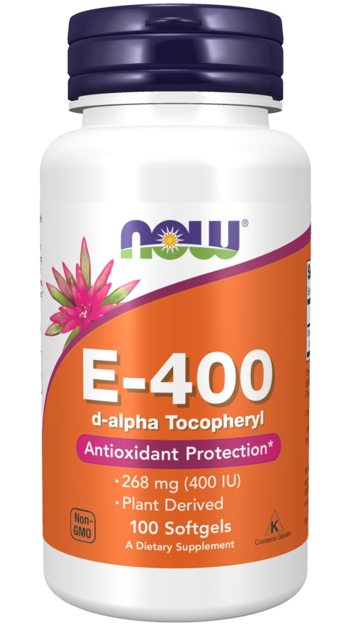 NOW - E-400 (d-Alpha Tocopheryl) - 100 Softgels
