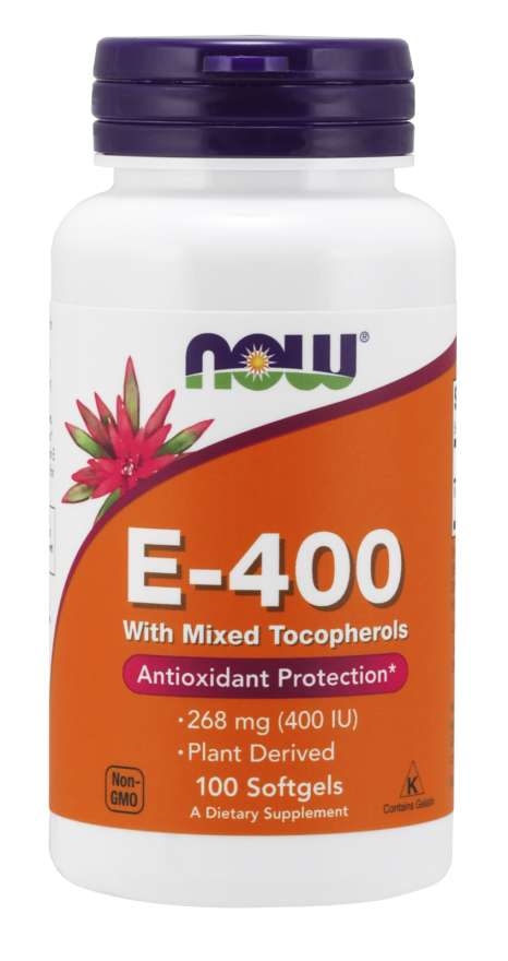 NOW - E-400 (Mixed Tocopherols) - 100 Softgels