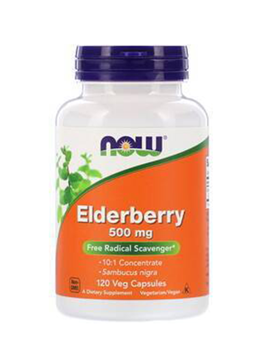 NOW - Elderberry 500 mg - 120 Veg Capsules