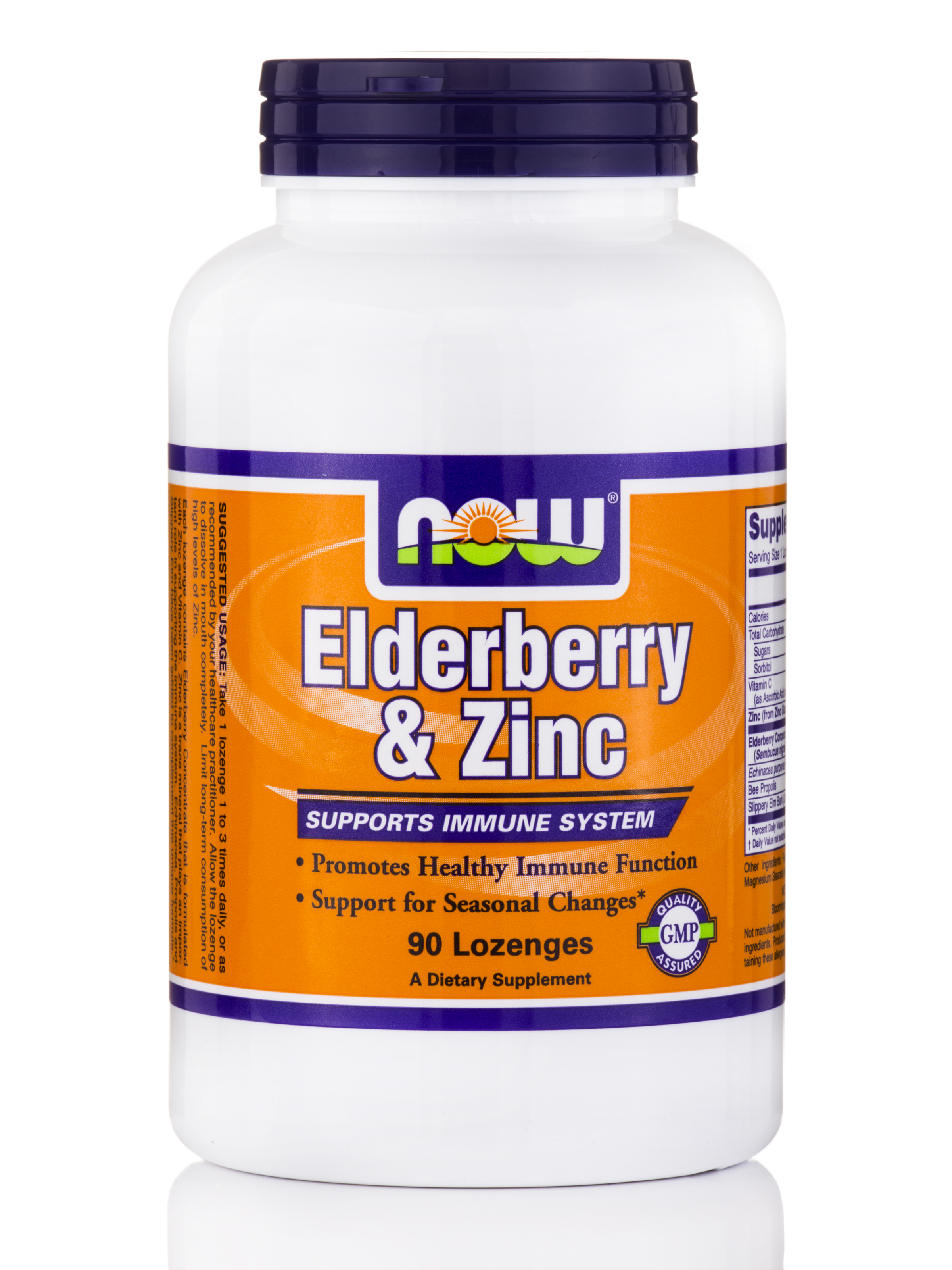 NOW - Elderberry & Zinc - 90 Lozenges