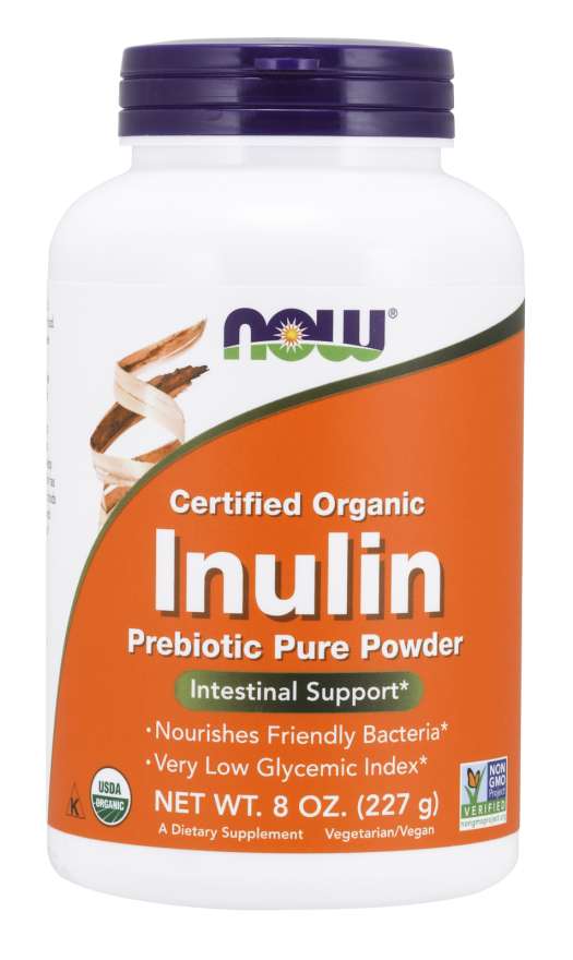 NOW - Inulin Powder (Certified Organic) - 8 oz (227 Grams)