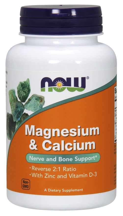 NOW - Magnesium & Calcium (Reverse 2:1 Ratio) - 250 Tablets