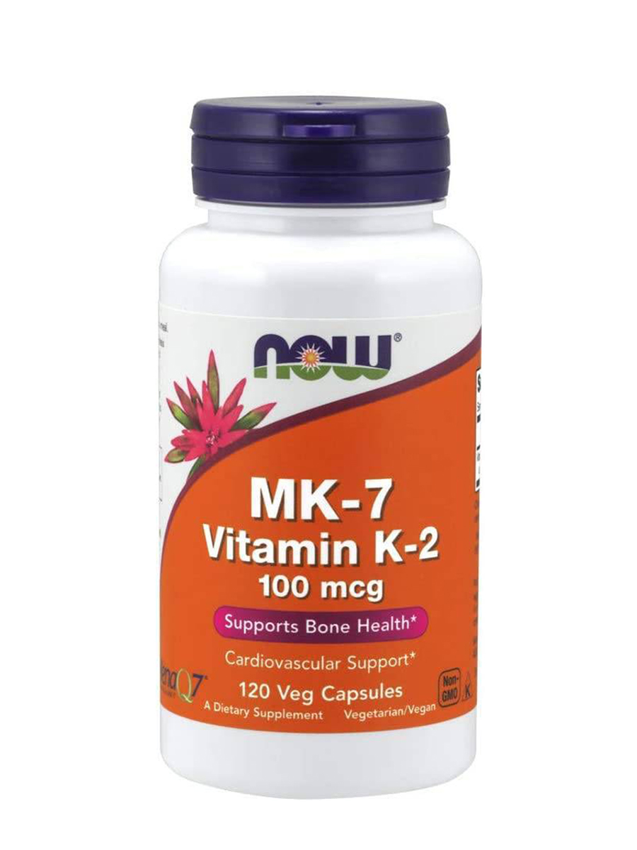 NOW - MK-7 Vitamin K-2 100 mcg - 120 Veg Capsules