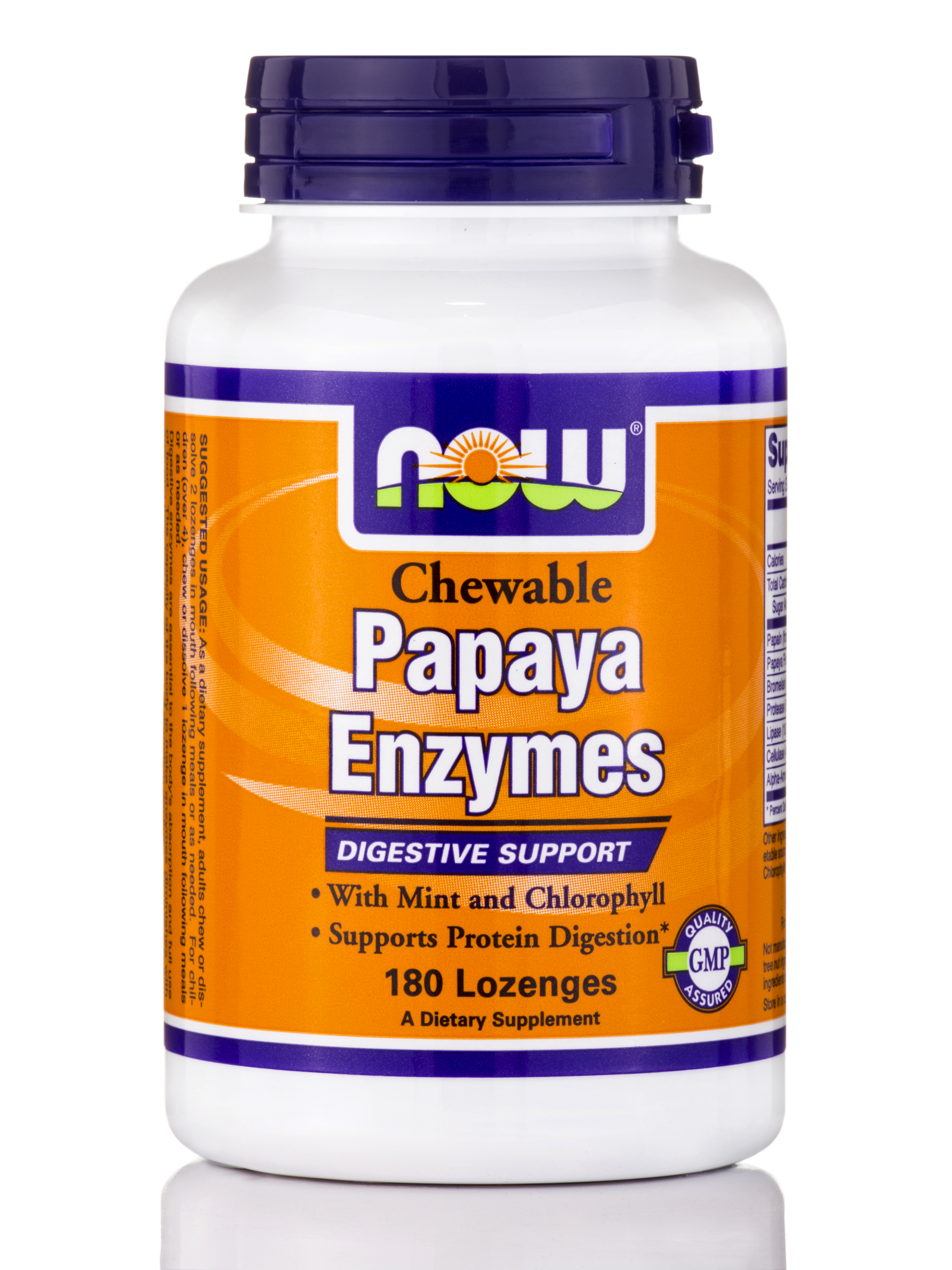 NOW - Papaya Enzymes (Chewable) - 180 Lozenges