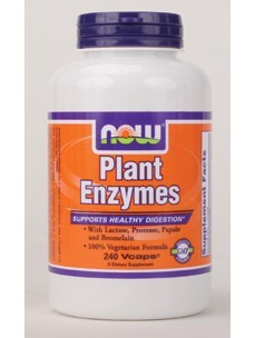 NOW - Plant Enzymes - 240 Vegetarian Capsules