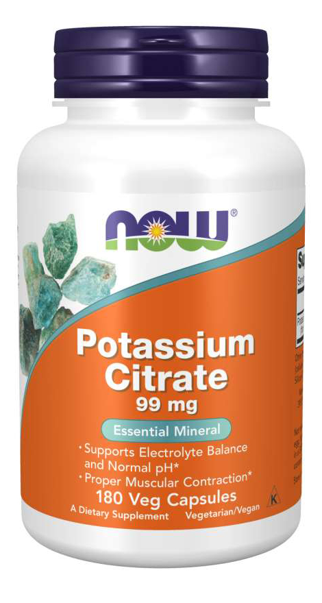 NOW - Potassium Citrate 99 mg - 180 Capsules