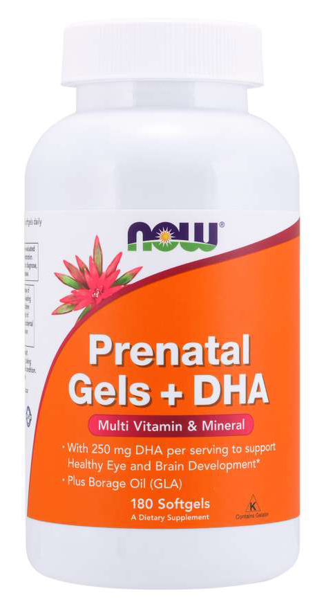 NOW - PreNatal Gels with DHA - 180 Softgels