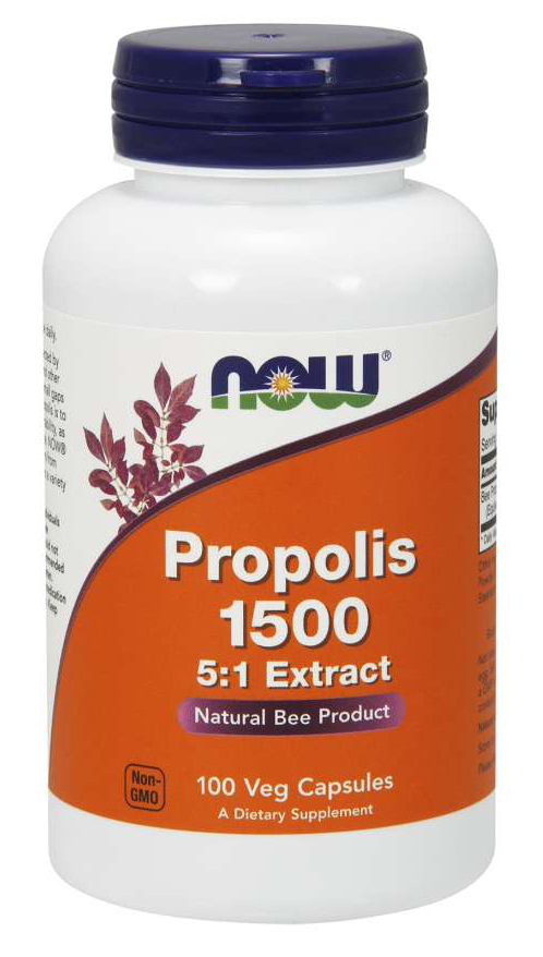NOW - Propolis 1500 mg (5:1 Extract) - 100 Veg Capsules