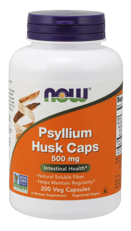 NOW - Psyllium Husk Caps 500 mg - 200 Veg Capsules
