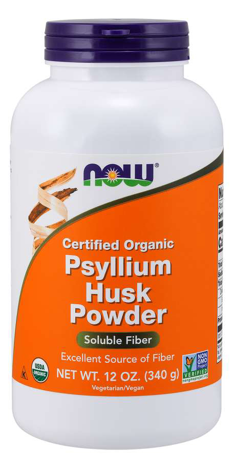 NOW - Organic Psyllium Husk Powder - 12 oz (340 Grams)