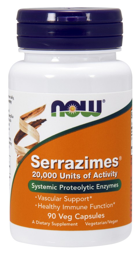 NOW - Serrazimes (20,000 Units of Activity) - 90 Veg Capsules
