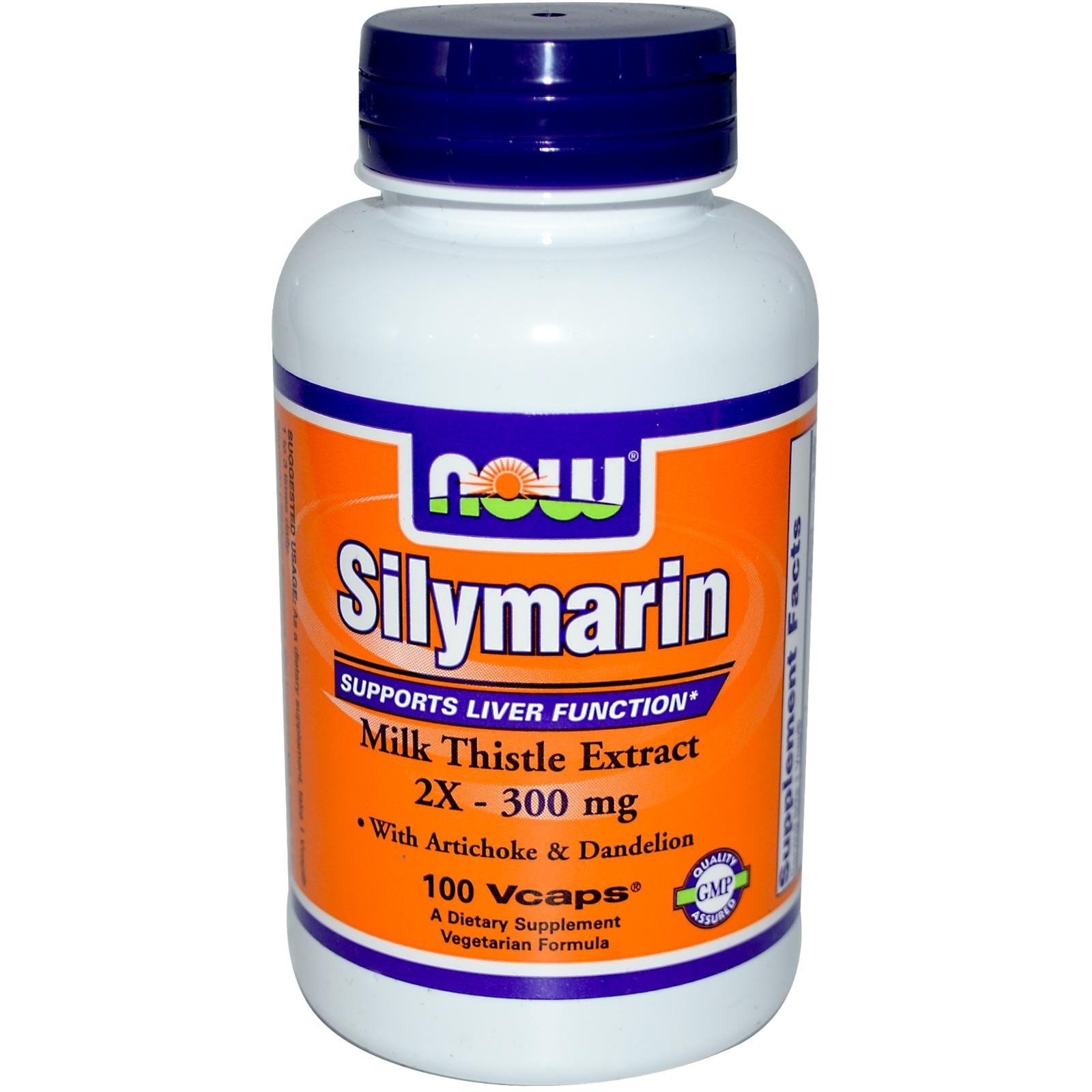 NOW - Silymarin Milk Thistle Extract 300 mg (Double Strength) - 50 Veg