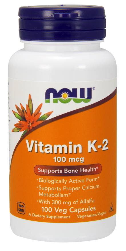 NOW - Vitamin K-2 100 mcg - 250 Veg Capsules