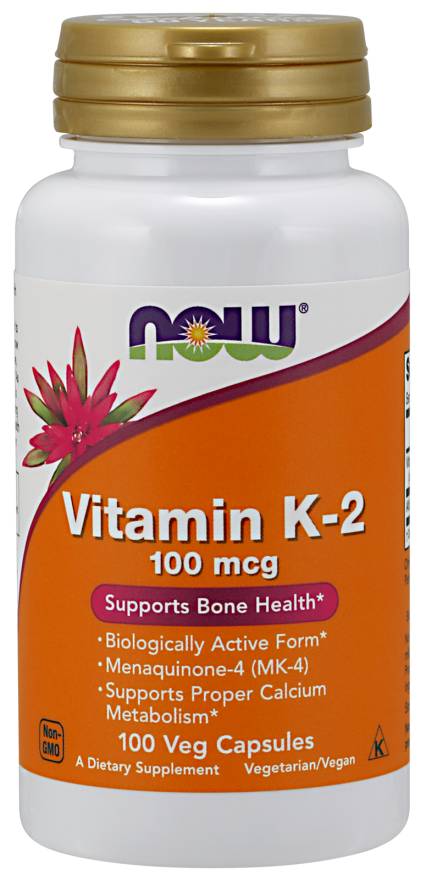 NOW - Vitamin K-2 100 mcg - 100 Veg Capsules