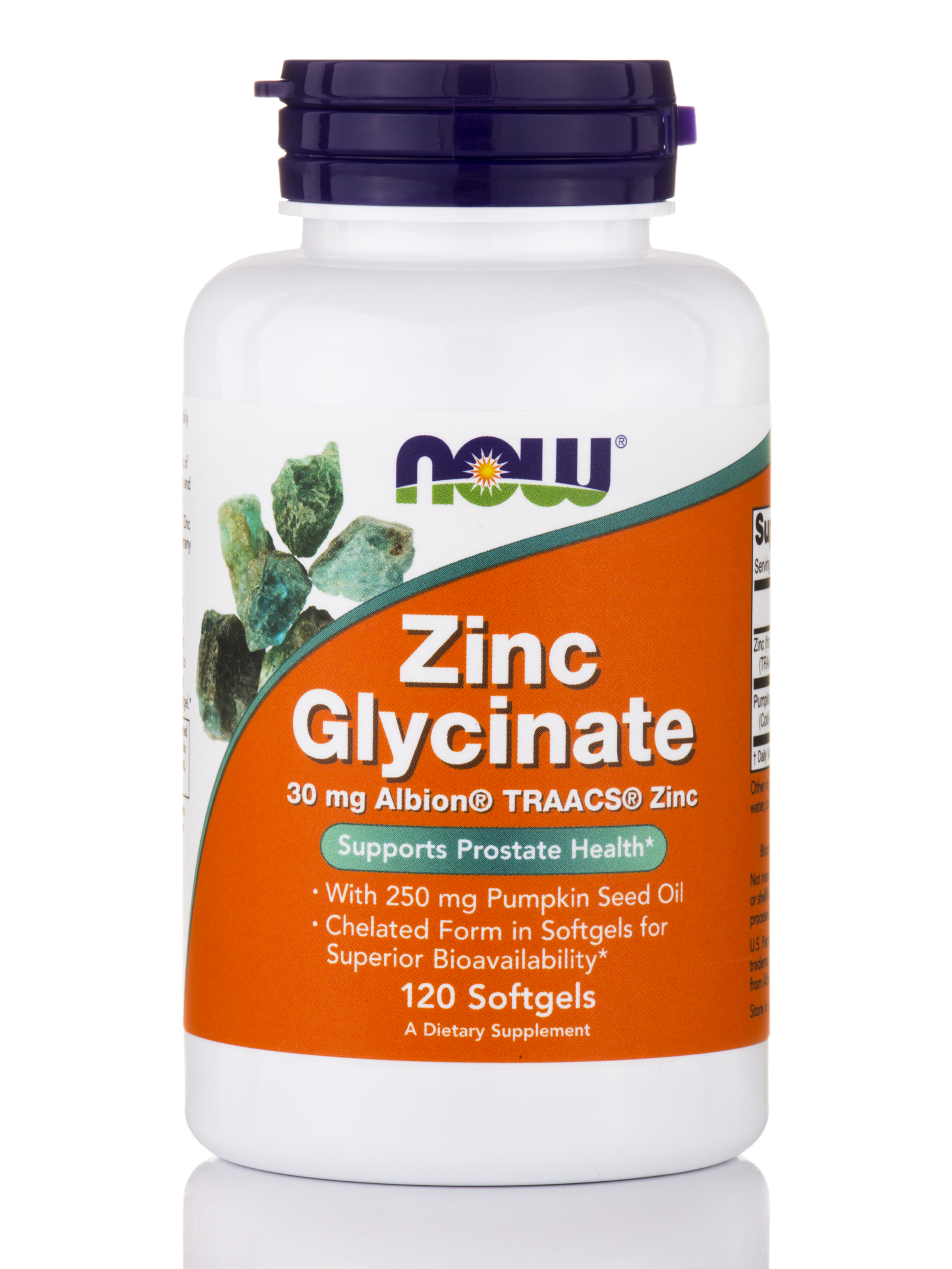 NOW - Zinc Glycinate - 120 Softgels