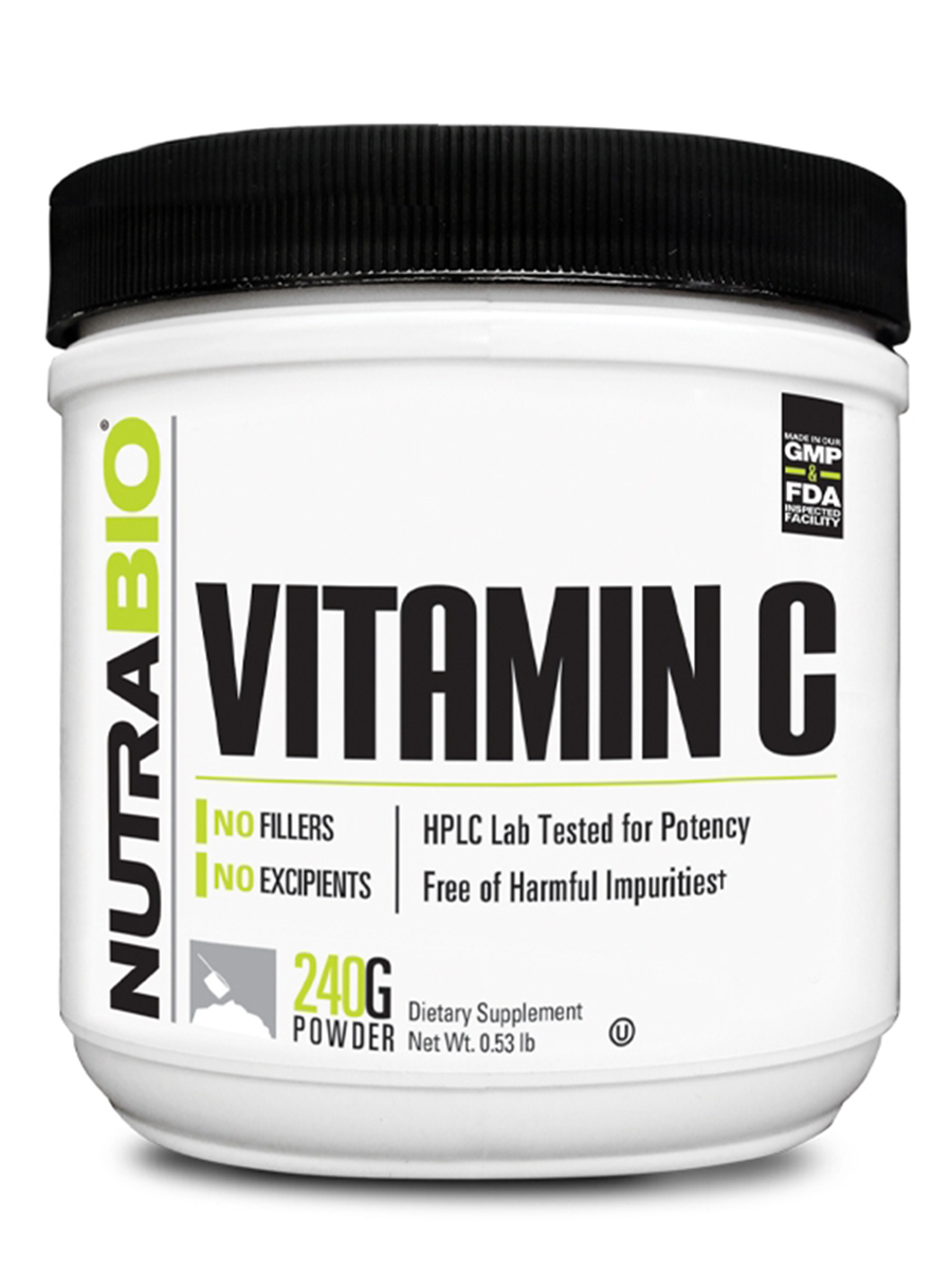 NutraBio - Vitamin C Powder - 0.53 lb. (240 Grams)