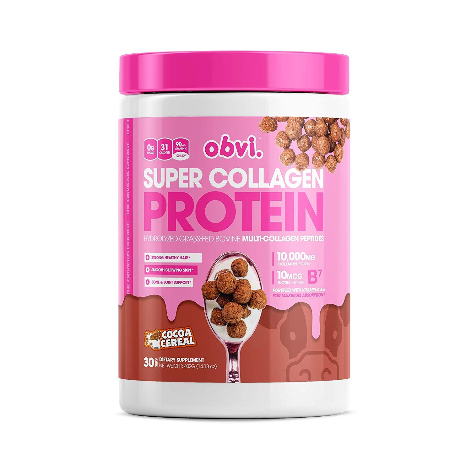 Obvi - Super Collagen Protein Powder, Cocoa Cereal - 14.18 oz (402