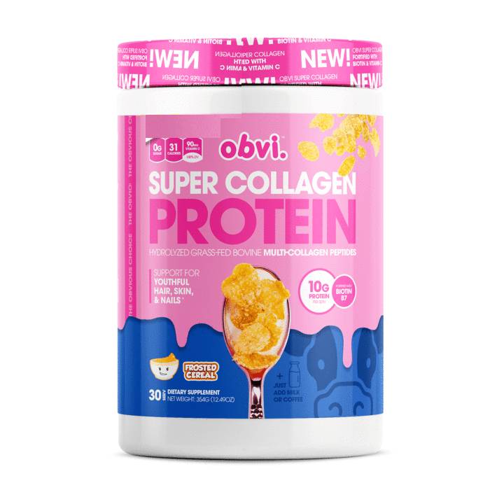 Obvi - Super Collagen Protein Powder, Frosted Cereal - 12.7 oz (360