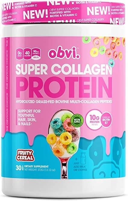 Obvi - Super Collagen Protein Powder, Fruity Cereal - 13.12 oz (372