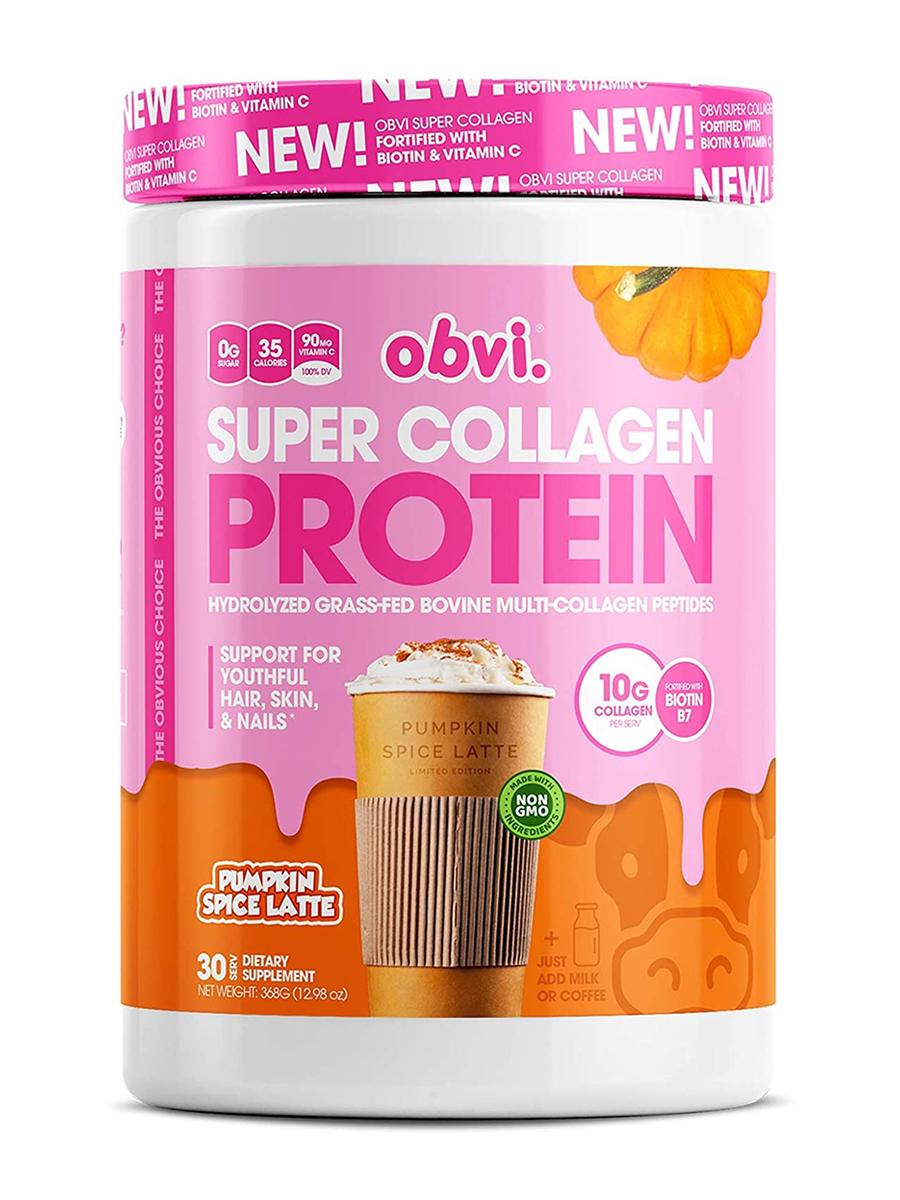 Obvi - Super Collagen Protein Powder, Pumpkin Spice Latte Flavor -