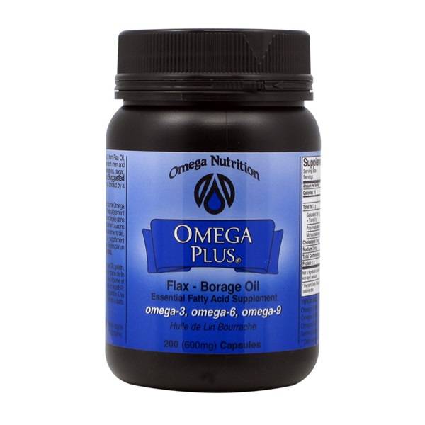 Omega Nutrition - Omega Plus Flax Borage Oil - 200 Softgels