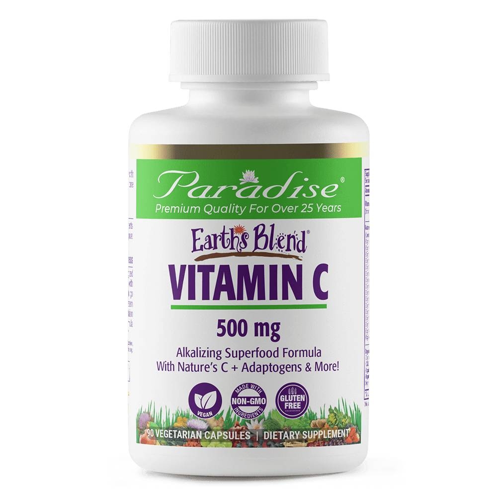 Paradise Herbs - Earth's Blend Vitamin C 500 mg - 90 Vegetarian