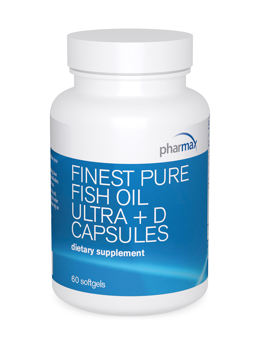 Pharmax - Finest Pure Fish Oil Ultra + D Capsules - 60 Softgels