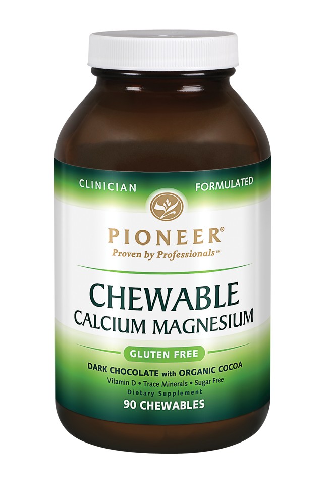 Pioneer - Chewable Calcium Magnesium Dark Chocolate with Organic Cocoa