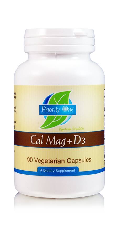 Priority One - Cal Mag Plus Vitamin D3 - 90 Vegetarian Capsules
