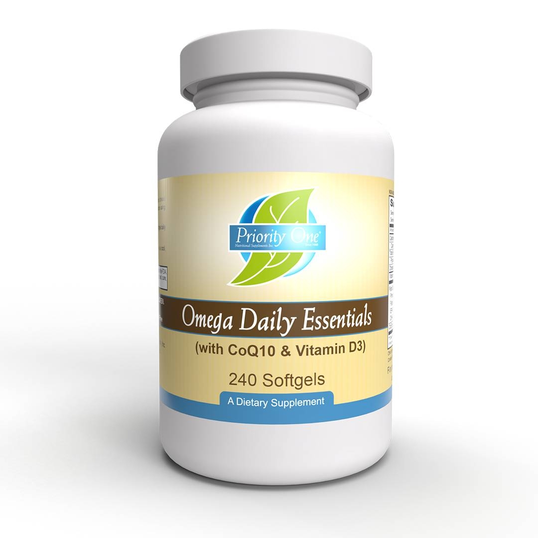 Priority One - Omega Daily Essentials with CoQ10 & Vitamin D3 - 240