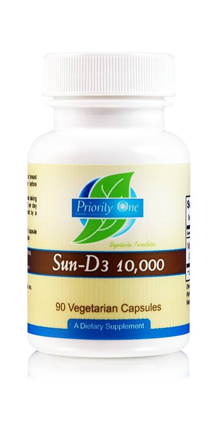 Priority One - Sun-D3 10,000 IU - 90 Vegetarian Capsules