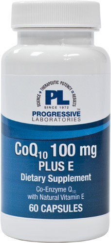 Progressive Labs - CoQ10 100 mg Plus E - 60 Capsules