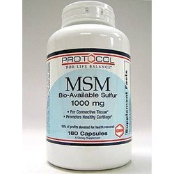 Protocol for Life Balance - MSM 1000 mg - 180 Veg Capsules