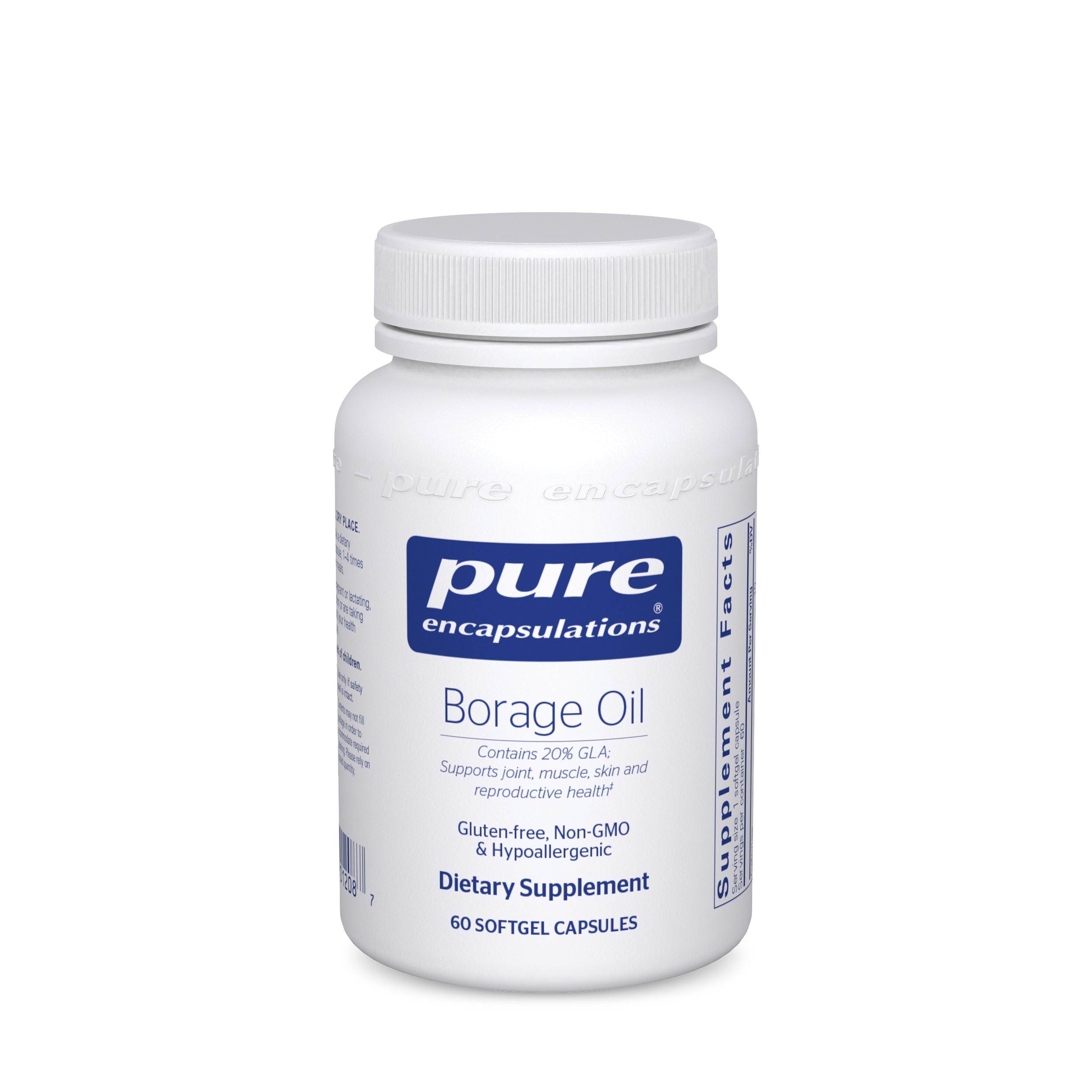 Pure Encapsulations - Borage Oil 1,000 mg - 60 Softgel Capsules