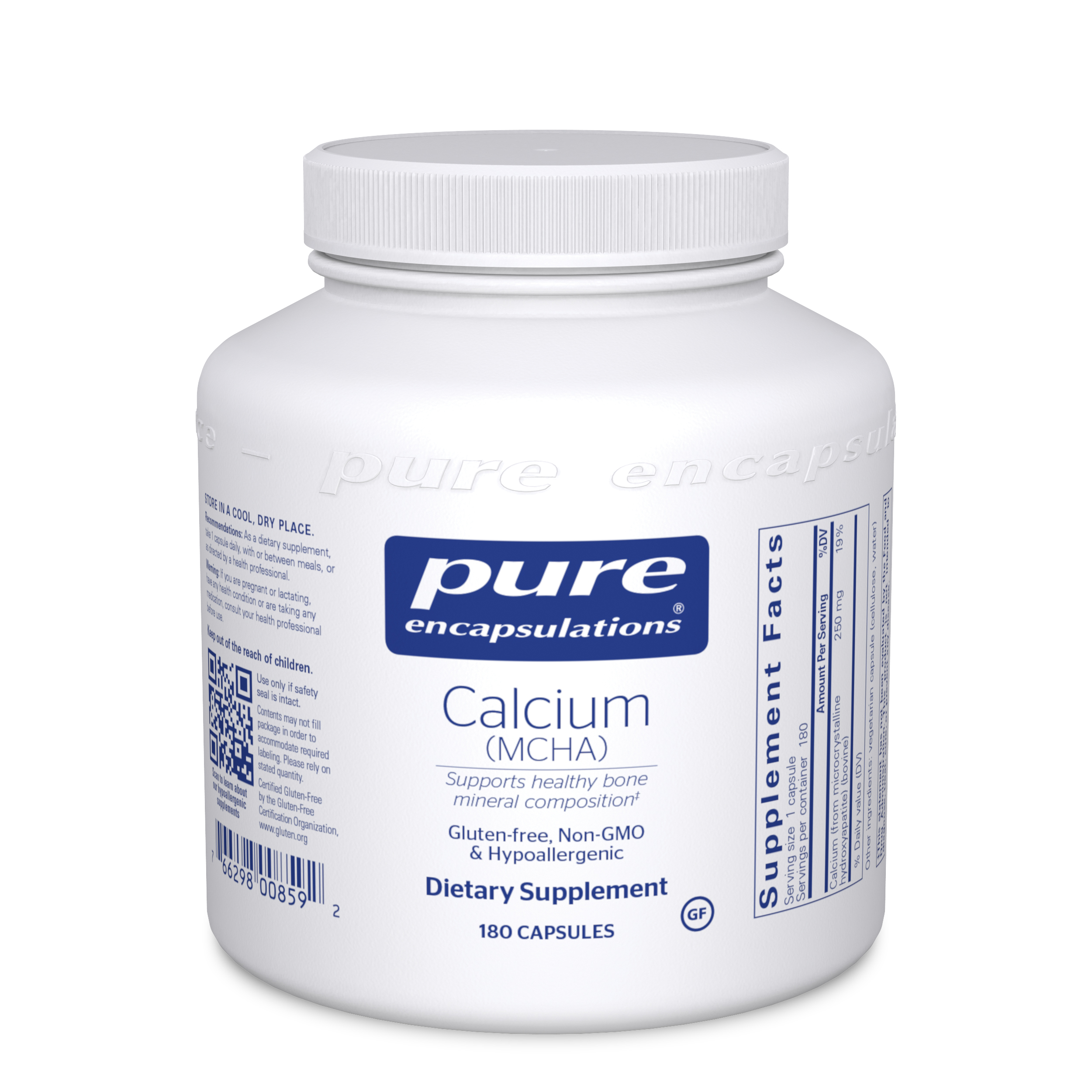Pure Encapsulations - Calcium (MCHA) - 180 Capsules
