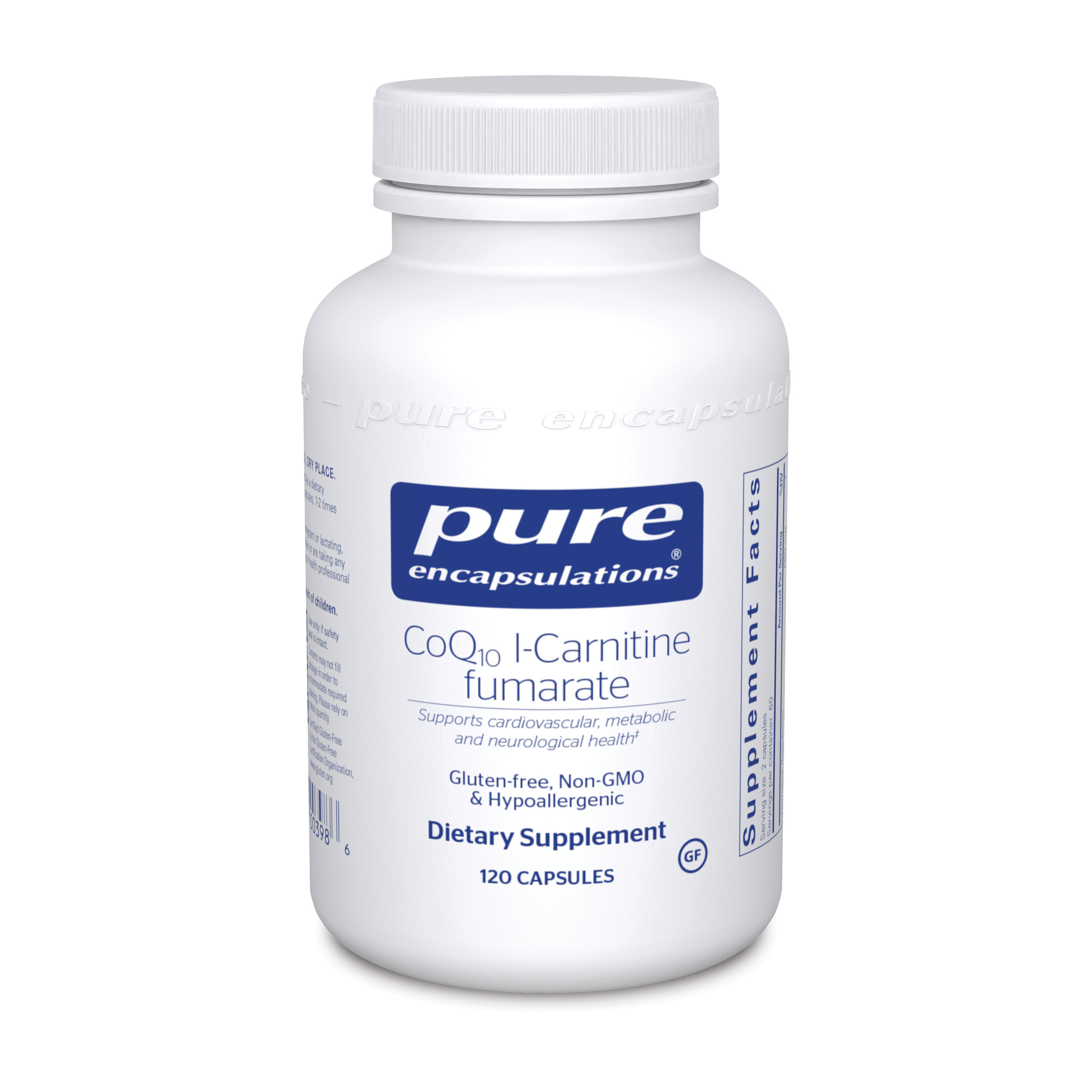 Pure Encapsulations - CoQ10 L-Carnitine Fumarate - 120 Capsules