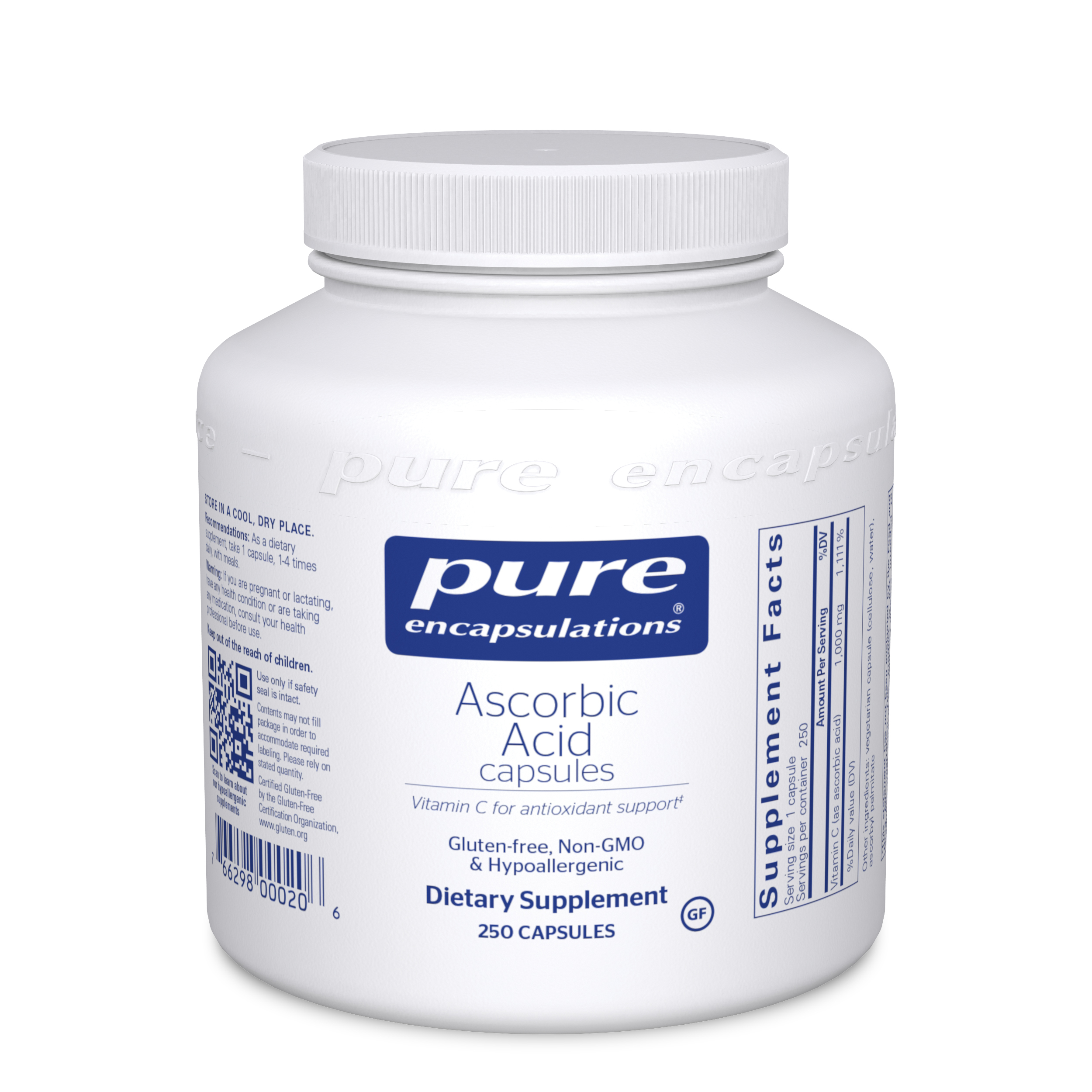 Pure Encapsulations - Ascorbic Acid - 250 Capsules