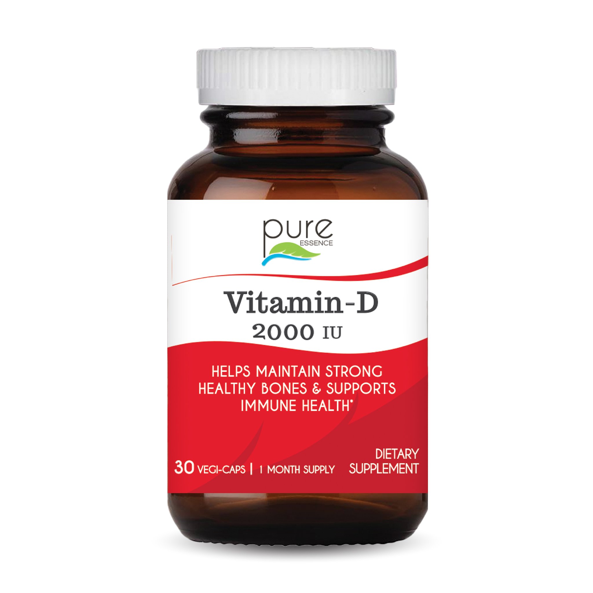 Pure Essence - Vitamin-D 2000 IU - 30 Vegi-Caps