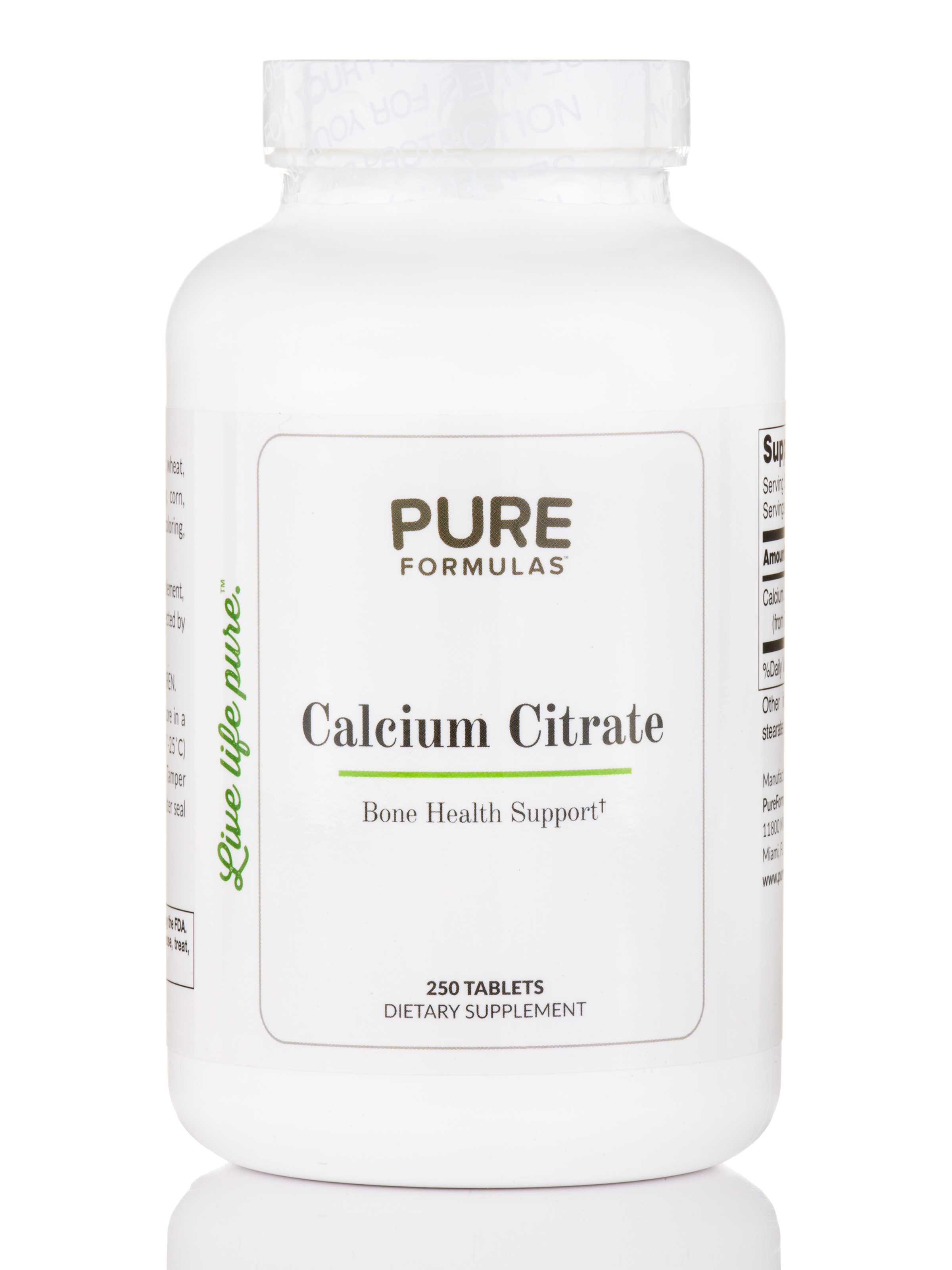 PureFormulas - Calcium Citrate - 250 Tablets