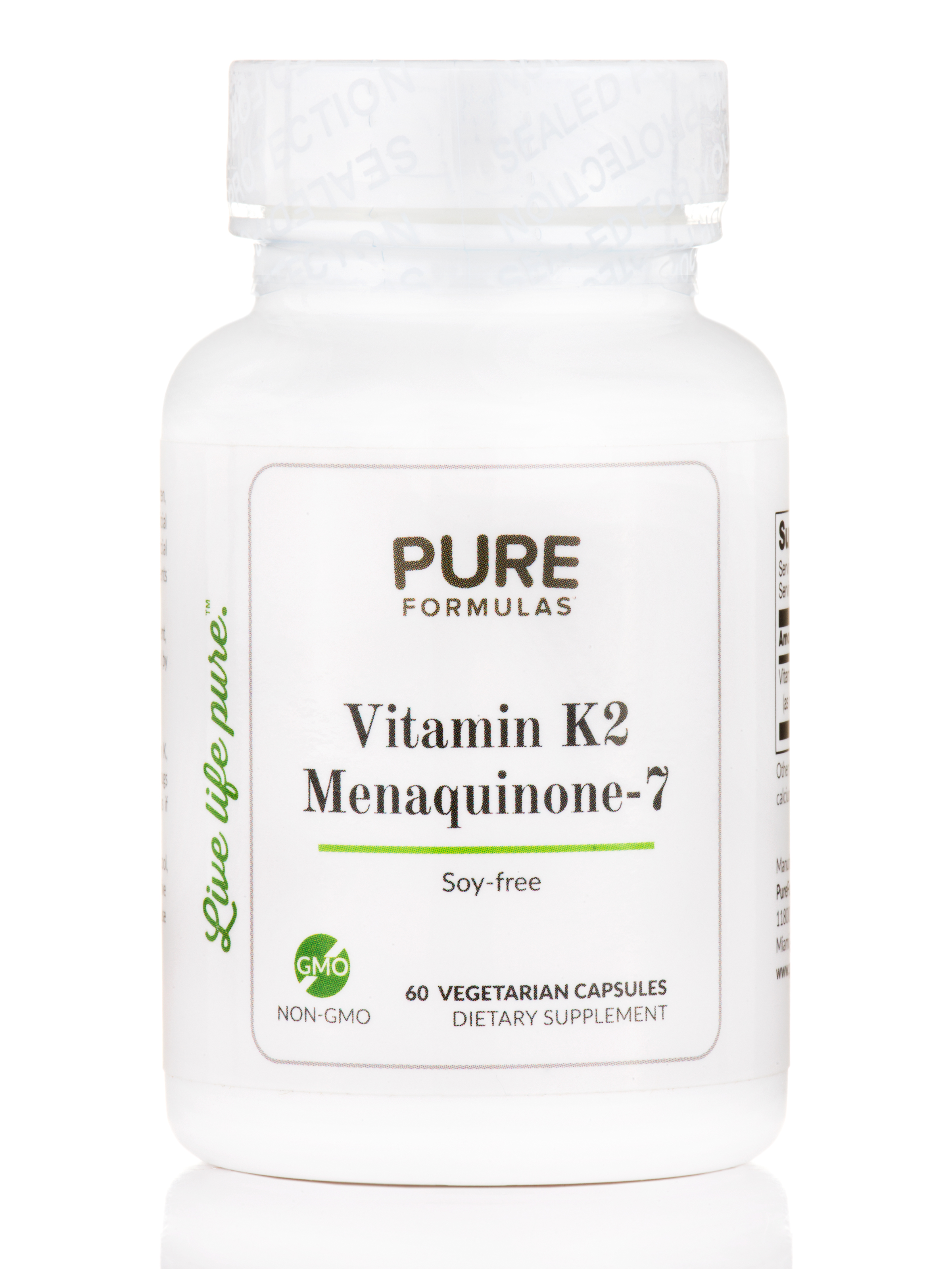PureFormulas - Vitamin K2 (Menaquinone-7) - 60 Vegetarian Capsules