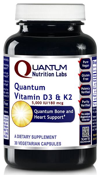Quantum Nutrition Labs - Quantum Vitamin D3 & K2 - 30 Plant-Source