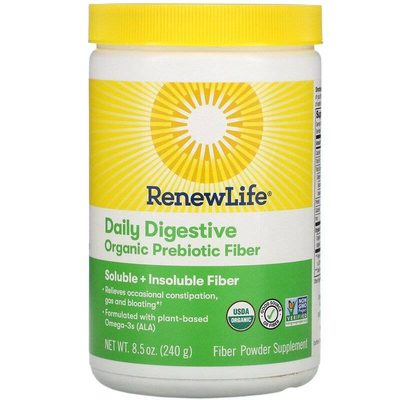 ReNew Life - Daily Digestive Organic Prebiotic Fiber Powder - 8.5 oz