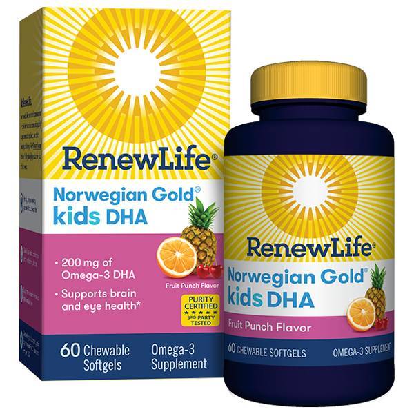 ReNew Life - Norwegian Gold Kids DHA, Fruit Punch Flavor - 60