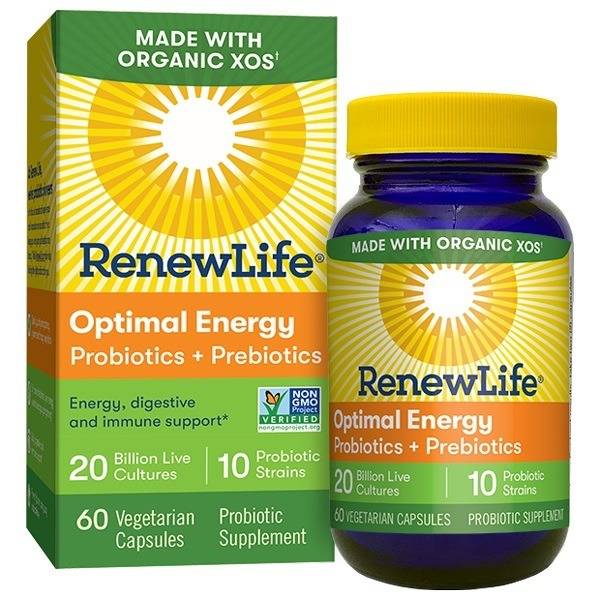 ReNew Life - Optimal Energy Probiotics + Prebiotics - 60 Vegetarian